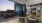 a modern looking room with a large glass wall