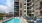 a swimming pool near a building
